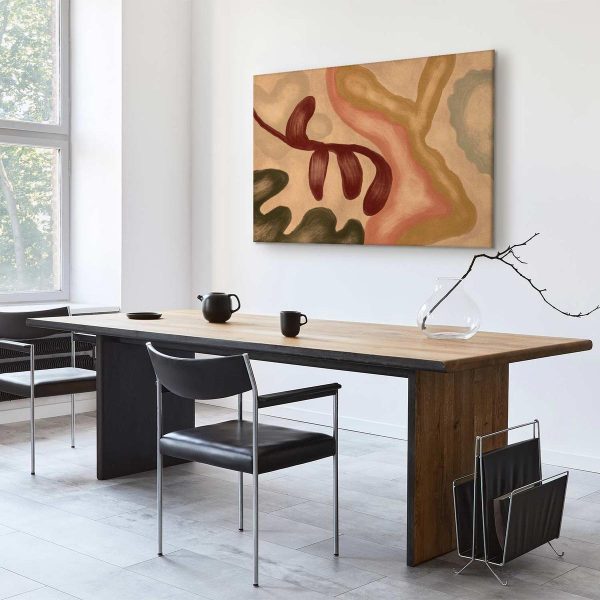 Tableau - Colorful shapes – worn-out figures in lime wash technique