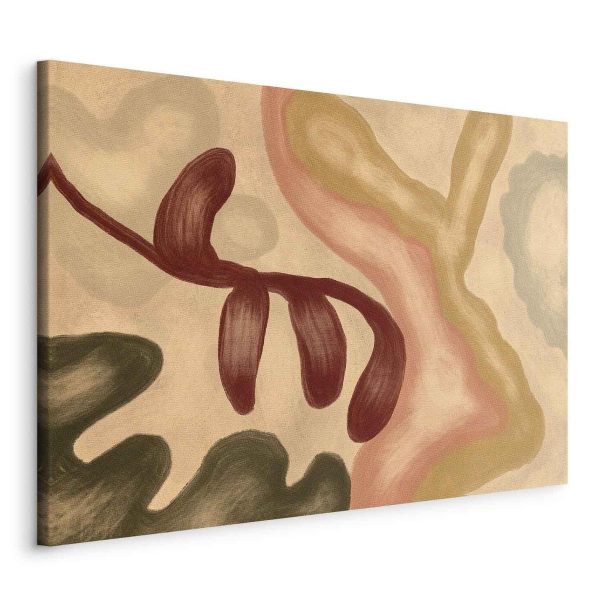 Tableau - Colorful shapes – worn-out figures in lime wash technique Tableau - Colorful shapes – worn-out figures in lime wash technique