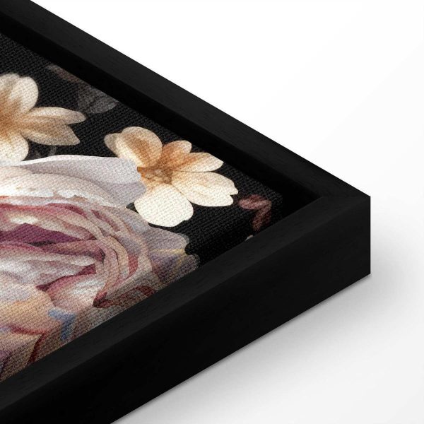 Tableau - Colourful flowers on a black background