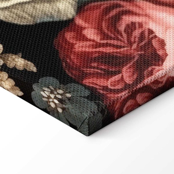 Tableau - Colourful flowers on a black background