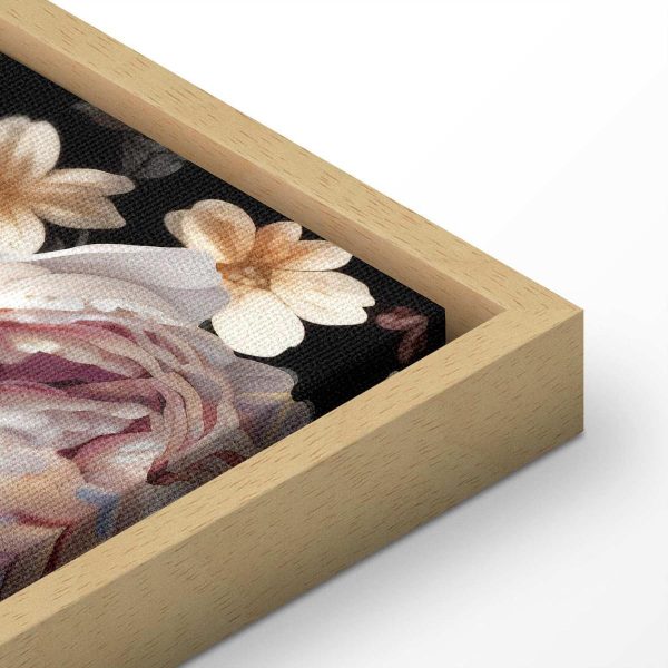 Tableau - Colourful flowers on a black background