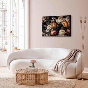 Tableau - Colourful flowers on a black background