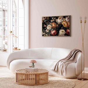 Tableau - Colourful flowers on a black background