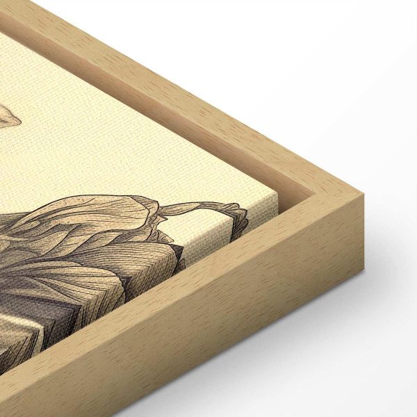 Tableau - Colourful tulips on a cream background