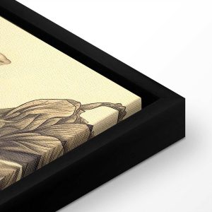 Tableau - Colourful tulips on a cream background