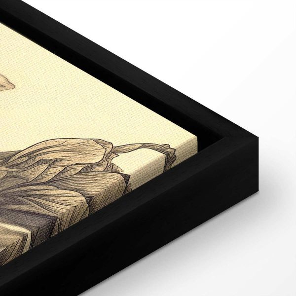 Tableau - Colourful tulips on a cream background