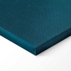 Tableau - Evening by the pond - a group of cranes drawn in dry pastel on a dark turquoise background