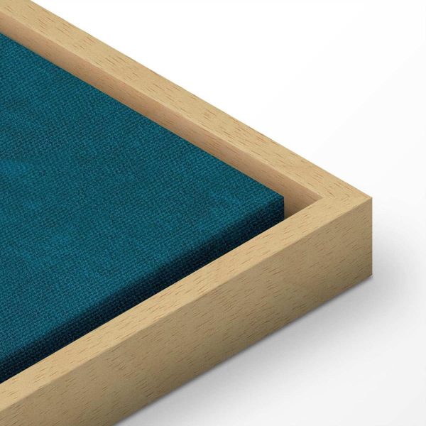 Tableau - Evening by the pond - a group of cranes drawn in dry pastel on a dark turquoise background