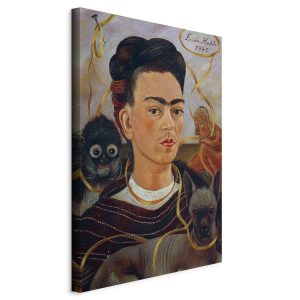 Tableau - Frida Kahlo – Self-Portrait with Changuito
