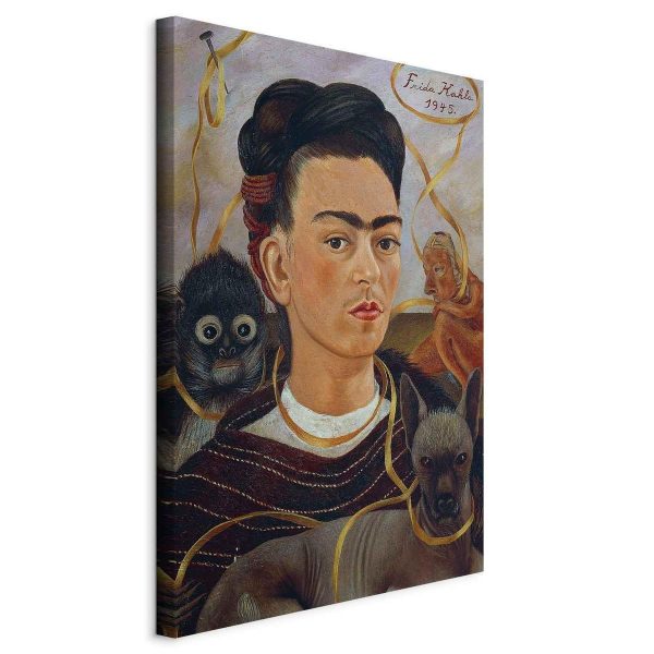 Tableau - Frida Kahlo – Self-Portrait with Changuito