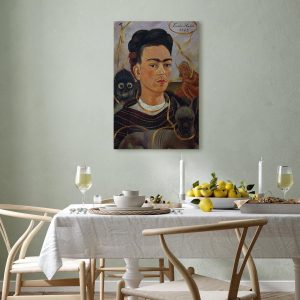 Tableau - Frida Kahlo – Self-Portrait with Changuito
