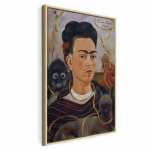 Tableau - Frida Kahlo – Self-Portrait with Changuito