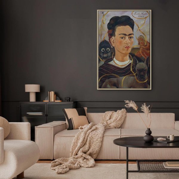 Tableau - Frida Kahlo – Self-Portrait with Changuito