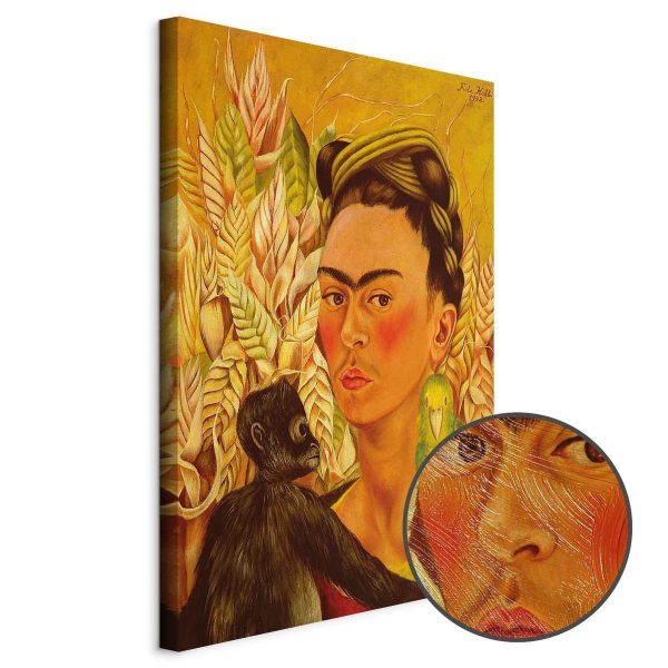Tableau - Frida Kahlo – Self-Portrait with Monkey and Parrot
