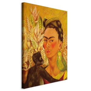 Tableau - Frida Kahlo – Self-Portrait with Monkey and Parrot