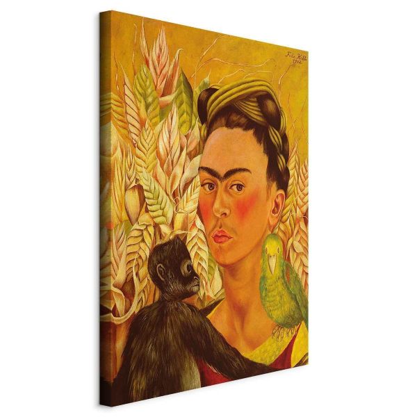 Tableau - Frida Kahlo – Self-Portrait with Monkey and Parrot