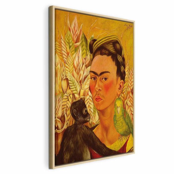 Tableau - Frida Kahlo – Self-Portrait with Monkey and Parrot