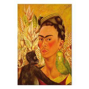 Tableau - Frida Kahlo – Self-Portrait with Monkey and Parrot