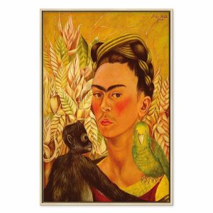Tableau - Frida Kahlo – Self-Portrait with Monkey and Parrot