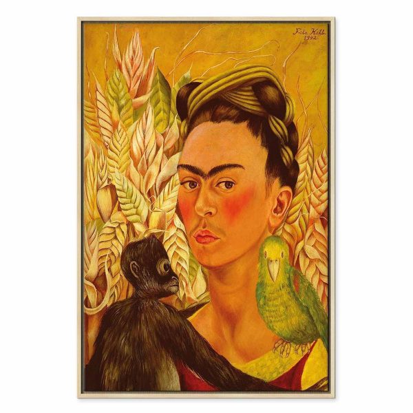 Tableau - Frida Kahlo – Self-Portrait with Monkey and Parrot