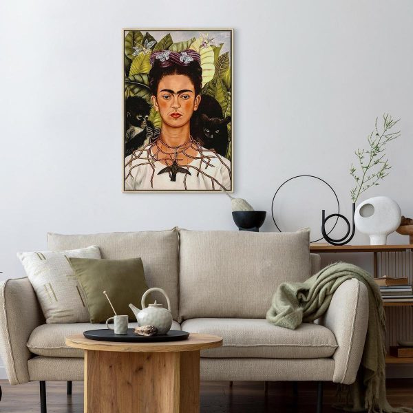 Tableau - Frida Kahlo – Self-Portrait with Thorn Necklace and Hummingbird