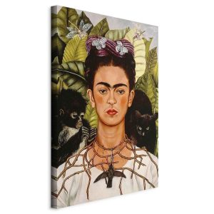 Tableau - Frida Kahlo – Self-Portrait with Thorn Necklace and Hummingbird