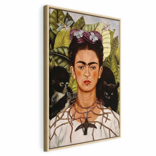 Tableau - Frida Kahlo – Self-Portrait with Thorn Necklace and Hummingbird