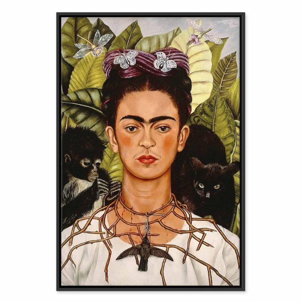 Tableau - Frida Kahlo – Self-Portrait with Thorn Necklace and Hummingbird