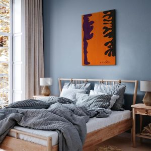 Tableau - Henri Matisse – Black and Violet Arabesques on Orange