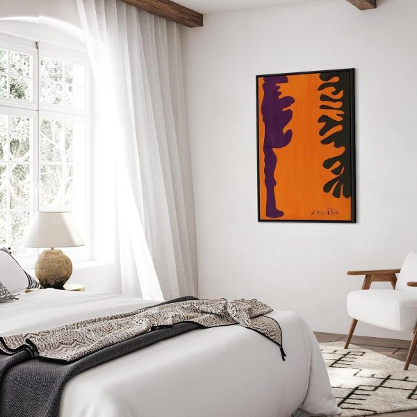 Tableau - Henri Matisse – Black and Violet Arabesques on Orange