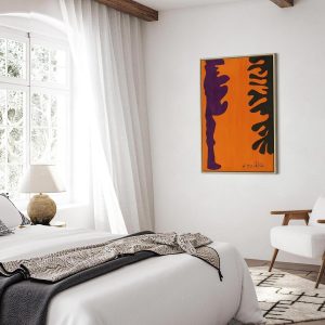 Tableau - Henri Matisse – Black and Violet Arabesques on Orange