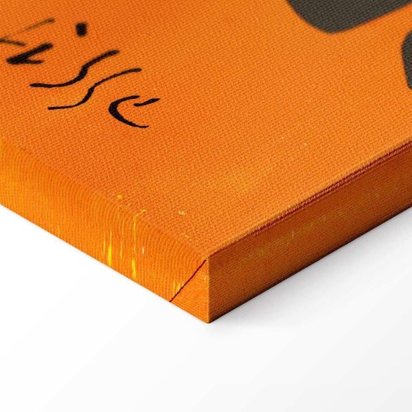 Tableau - Henri Matisse – Black and Violet Arabesques on Orange