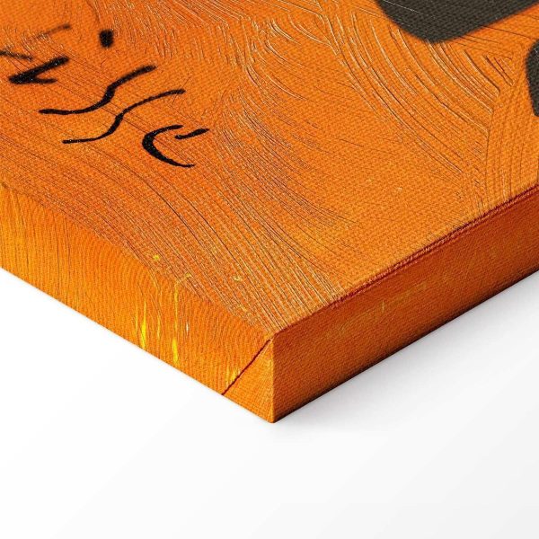 Tableau - Henri Matisse – Black and Violet Arabesques on Orange