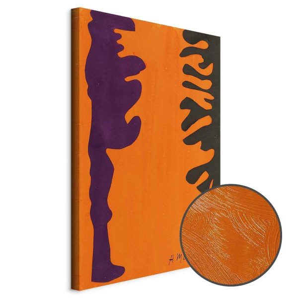 Tableau - Henri Matisse – Black and Violet Arabesques on Orange