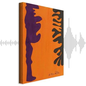Tableau - Henri Matisse – Black and Violet Arabesques on Orange