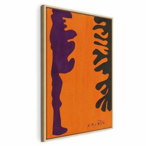 Tableau - Henri Matisse – Black and Violet Arabesques on Orange