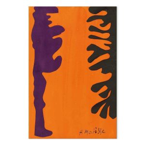 Tableau - Henri Matisse – Black and Violet Arabesques on Orange