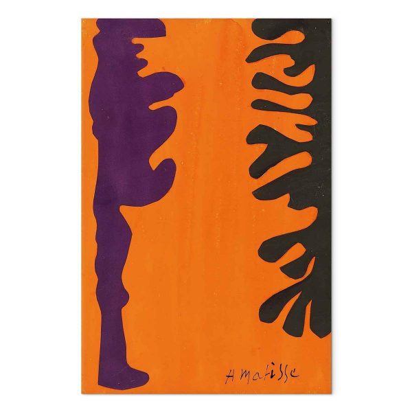 Tableau - Henri Matisse – Black and Violet Arabesques on Orange