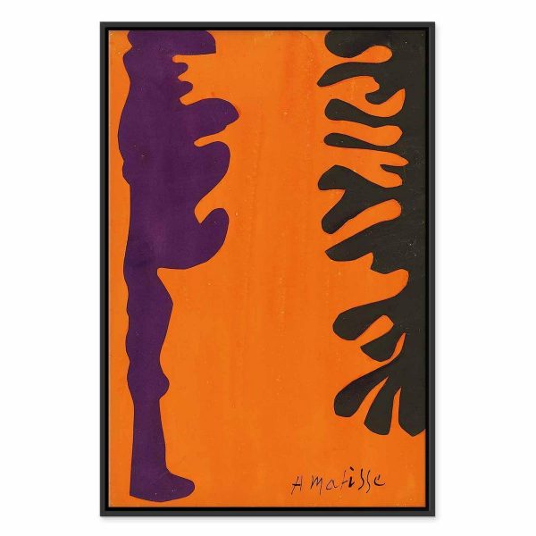 Tableau - Henri Matisse – Black and Violet Arabesques on Orange