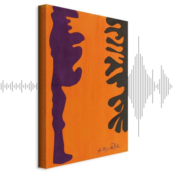 Tableau - Henri Matisse – Black and Violet Arabesques on Orange Tableau - Henri Matisse – Black and Violet Arabesques on Orange