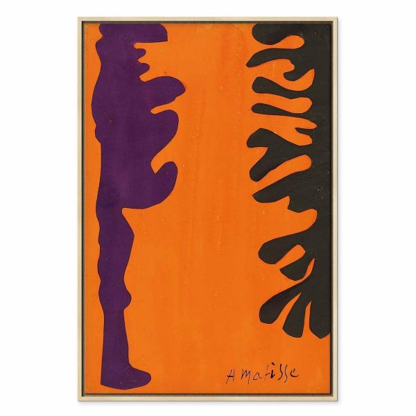 Tableau - Henri Matisse – Black and Violet Arabesques on Orange