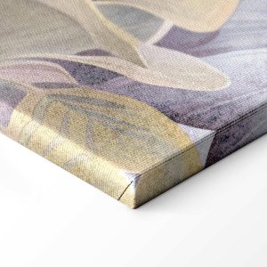 Tableau - Heron wading in a pond - illustration in bright colours