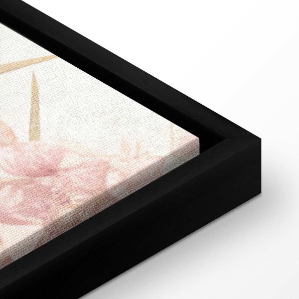 Tableau - Heron wading in a pond - illustration in bright colours