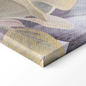 Tableau - Heron wading in a pond - illustration in bright colours