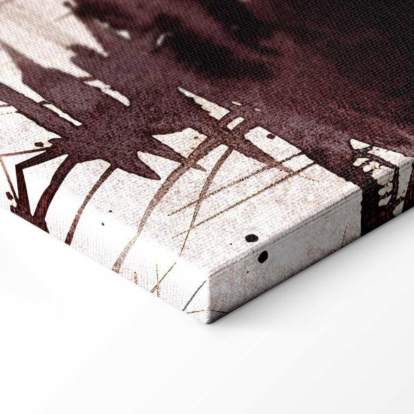 Tableau - Herons painted with ink