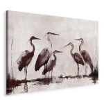 Tableau - Herons painted with ink