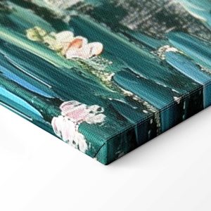 Tableau - Impressionist bridge - painting of a bridge against a picturesque background