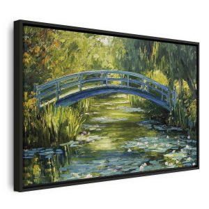 Tableau - Impressionist bridge - painting of a bridge against a picturesque background