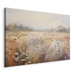 Tableau - Impressionist meadow – field landscape in a pastel colour palette