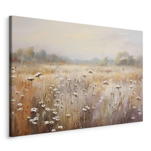Tableau - Impressionist meadow – field landscape in a pastel colour palette Tableau - Impressionist meadow – field landscape in a pastel colour palette